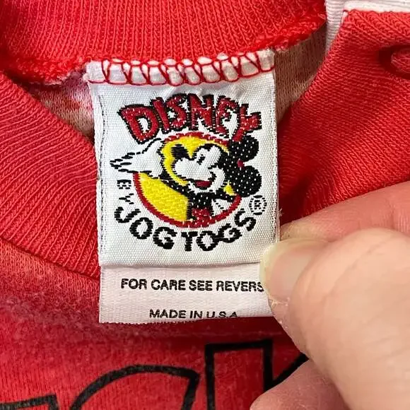 VTG 80s Disney Mickey Mouse Snorkeling Stripe Romper - Picture 3 of 6